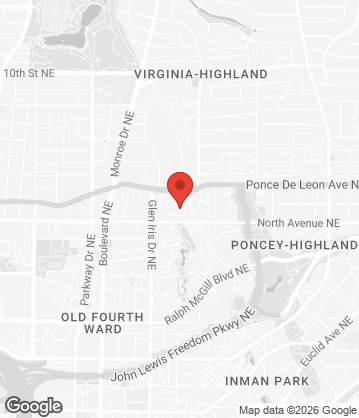 Map of Lime Tiger - 675 Ponce De Leon Ave , NE Ste EX-110, Atlanta, GA, 30308, US